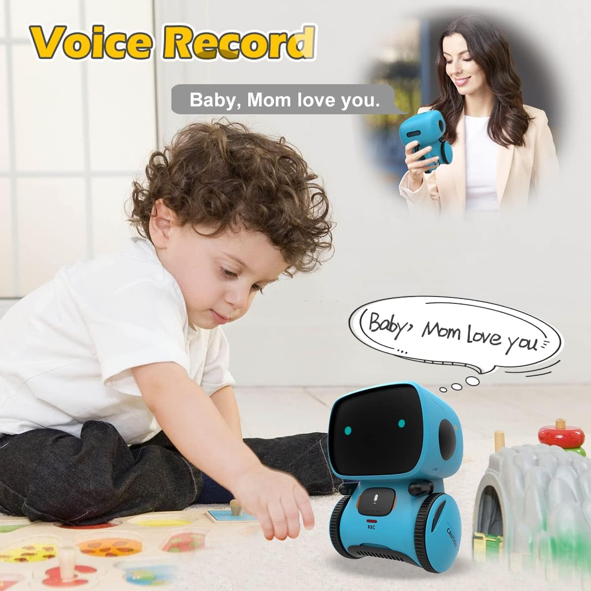 Robots for Kids, Interactive Smart Robotic with Touch Sensor, Voice Control, Speech Recognition, Singing, Dancing, Repeating and Recording, Robot Toy for 3 4 5 6 7 8 Year Old Boys Girls